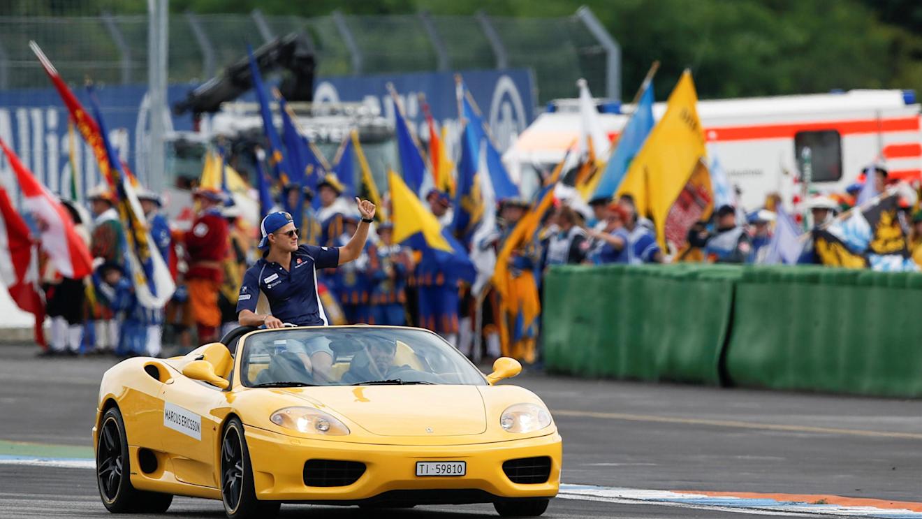 Marcus Ericsson (SWE) Sauber on the drivers parade at Formula One World Championship, Rd12, German Grand Prix, Race, Hockenheim, Germany, Sunday 31 July 2016. © Sutton Images