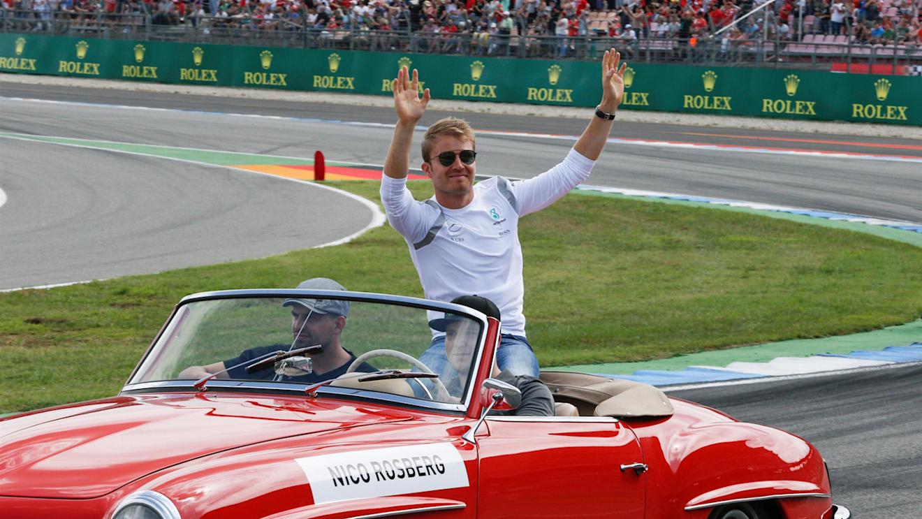 Nico Rosberg (GER) Mercedes AMG F1 on the drivers parade at Formula One World Championship, Rd12, German Grand Prix, Race, Hockenheim, Germany, Sunday 31 July 2016. © Sutton Images