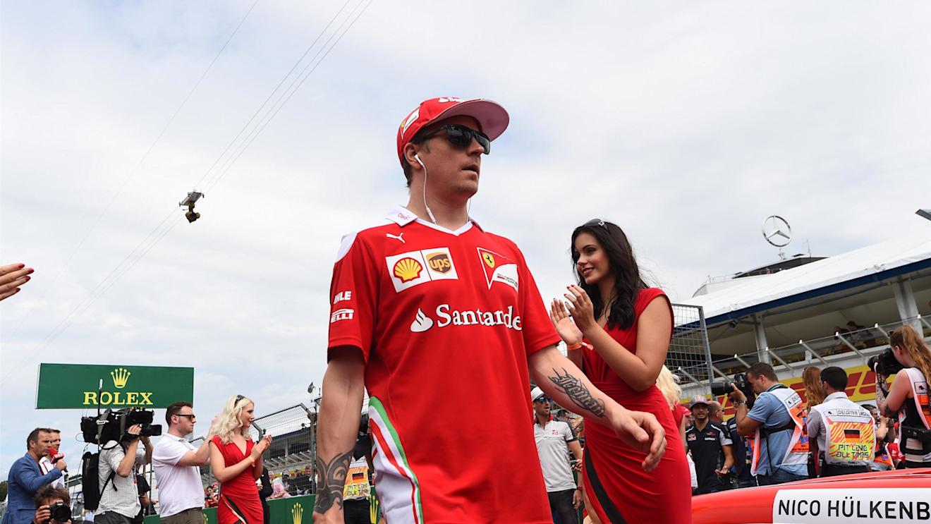 Kimi Raikkonen (FIN) Ferrari on the drivers parade at Formula One World Championship, Rd12, German Grand Prix, Race, Hockenheim, Germany, Sunday 31 July 2016. © Sutton Images