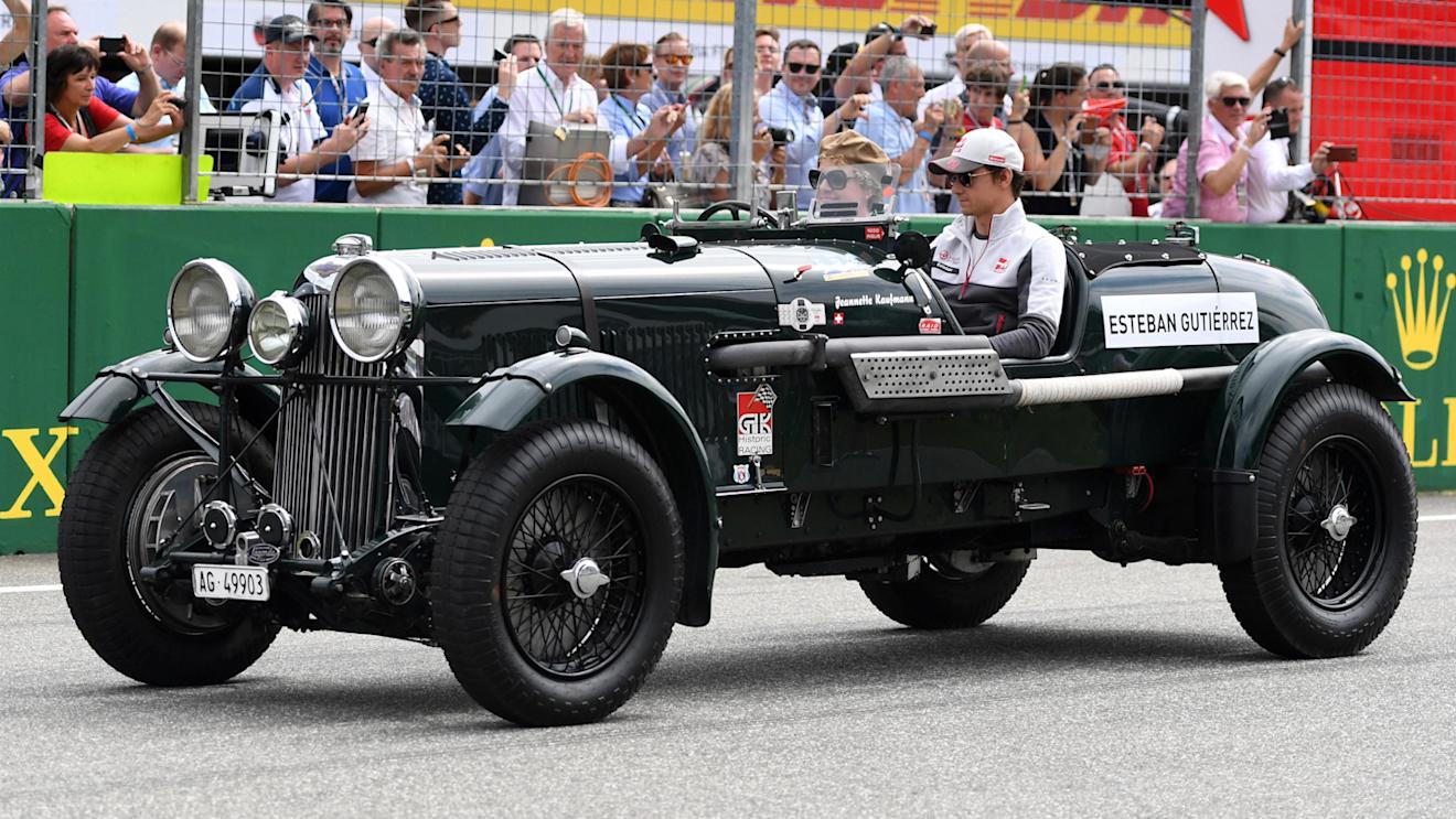 Esteban Gutierrez (MEX) Haas F1 on the drivers parade at Formula One World Championship, Rd12, German Grand Prix, Race, Hockenheim, Germany, Sunday 31 July 2016. © Sutton Images