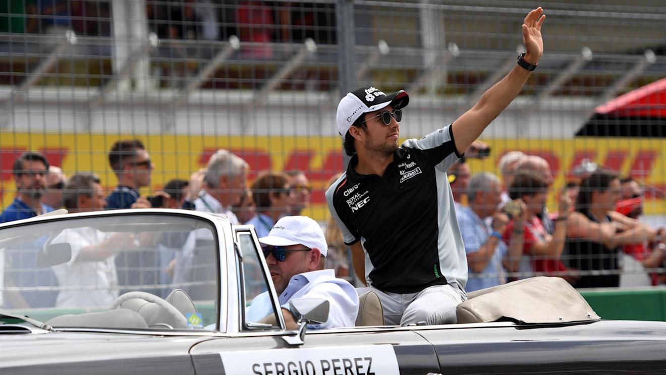 Sergio Perez (MEX) Force India on the drivers parade at Formula One World Championship, Rd12, German Grand Prix, Race, Hockenheim, Germany, Sunday 31 July 2016. © Sutton Images