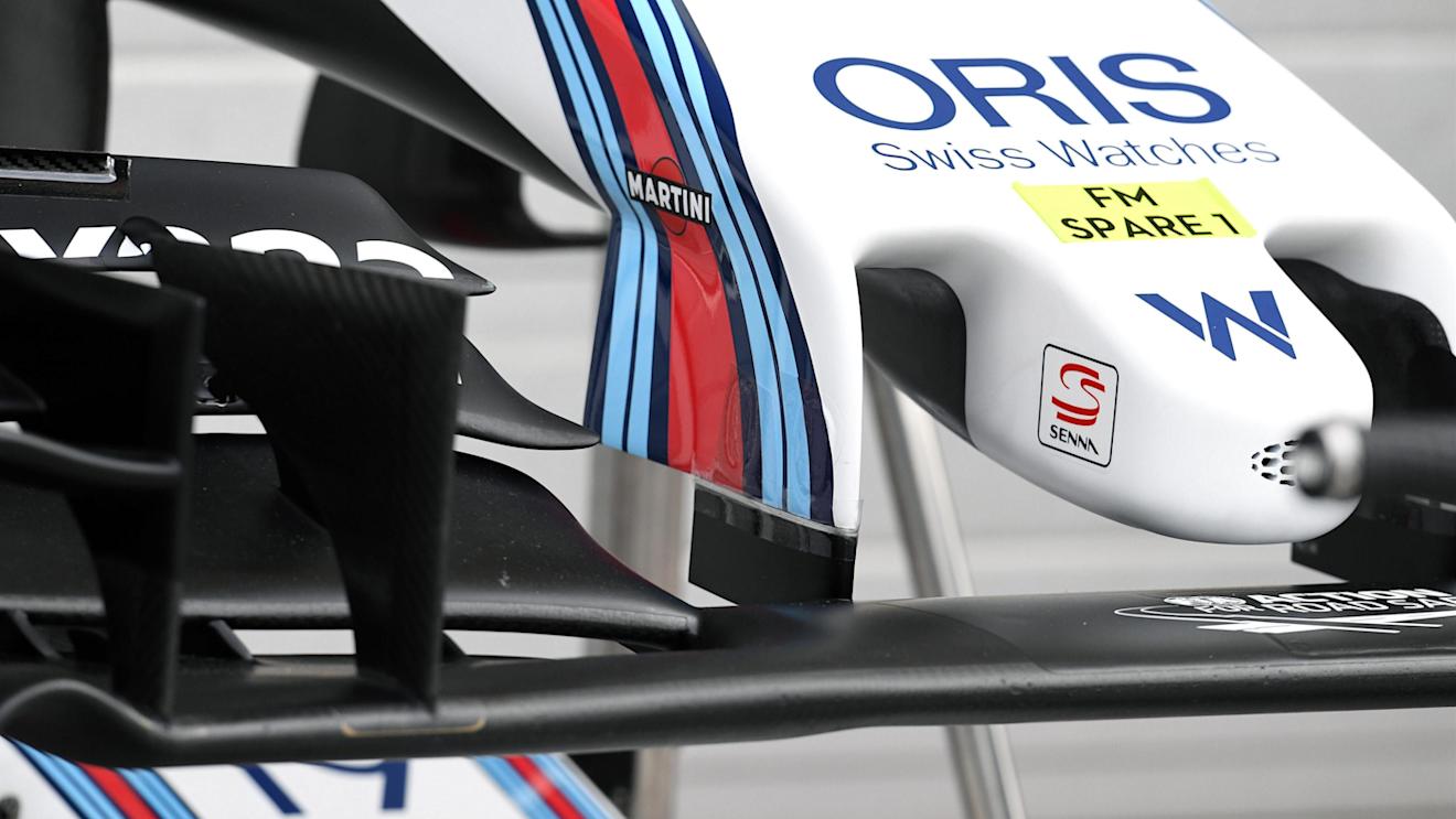 Williams FW38 front wing detail at Formula One World Championship, Rd11, Practice, Hungaroring, Hungary, Friday 22 July 2016. © Sutton Images