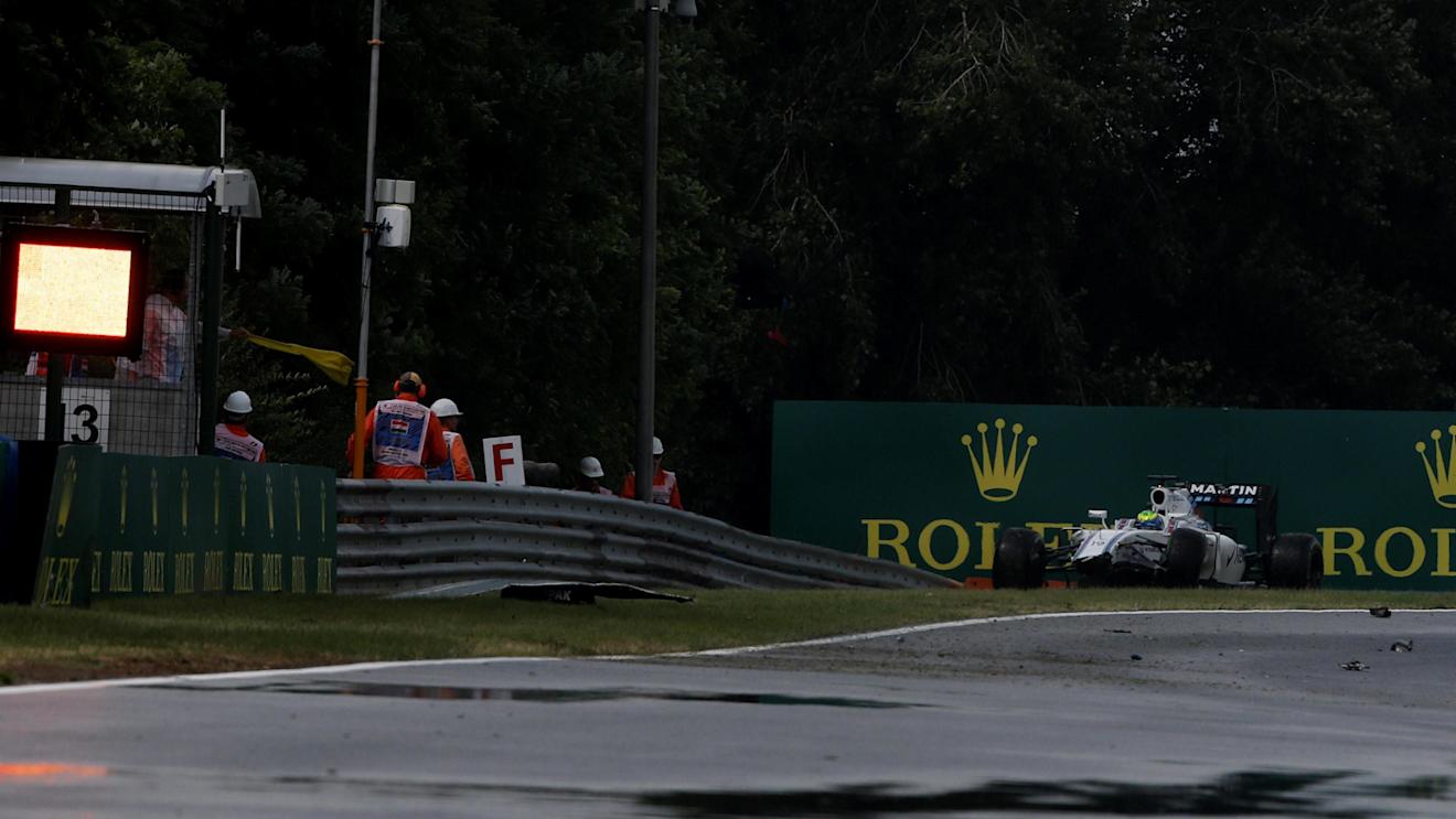 Felipe Massa (BRA) Williams FW38 crashes in Q1 at Formula One World Championship, Rd11, Hungarian Grand Prix, Qualifying, Hungaroring, Hungary, Saturday 23 July 2016. © Sutton Images