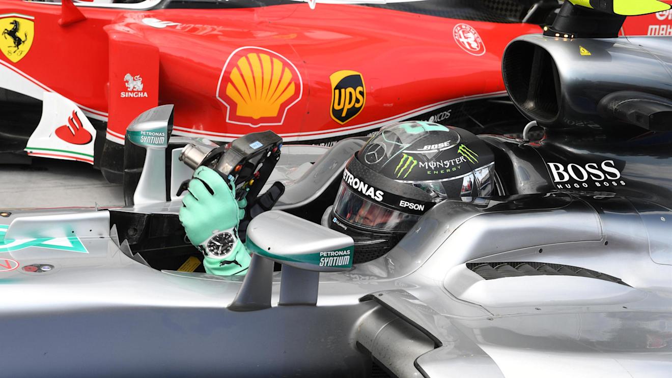 Pole sitter Nico Rosberg (GER) Mercedes-Benz F1 W07 Hybrid in parc ferme at Formula One World Championship, Rd11, Hungarian Grand Prix, Qualifying, Hungaroring, Hungary, Saturday 23 July 2016. © Sutton Images