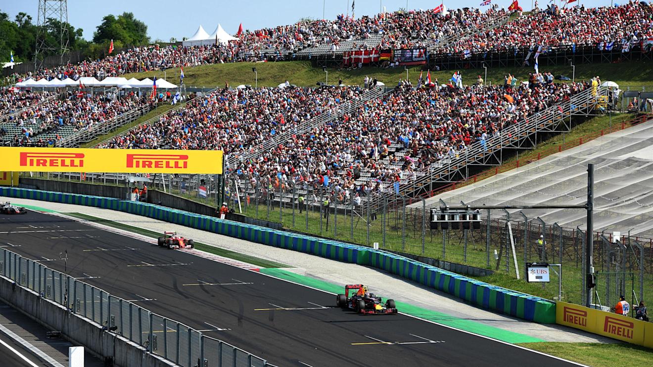 Max Verstappen (NED) Red Bull Racing RB12 leads Kimi Raikkonen (FIN) Ferrari SF16-H at Formula One World Championship, Rd11, Hungarian Grand Prix, Race, Hungaroring, Hungary, Sunday 24 July 2016. © Sutton Images