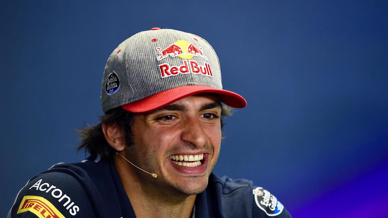 Carlos Sainz jr (ESP) Scuderia Toro Rosso in the Press Conference at Formula One World Championship, Rd11, Preparations, Hungaroring, Hungary, Thursday 21 July 2016. © Sutton Images