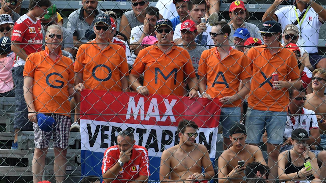 Max Verstappen (NED) Red Bull Racing fans at Formula One World Championship, Rd14, Italian Grand Prix, Qualifying, Monza, Italy, Saturday 3 September 2016. © Sutton Images