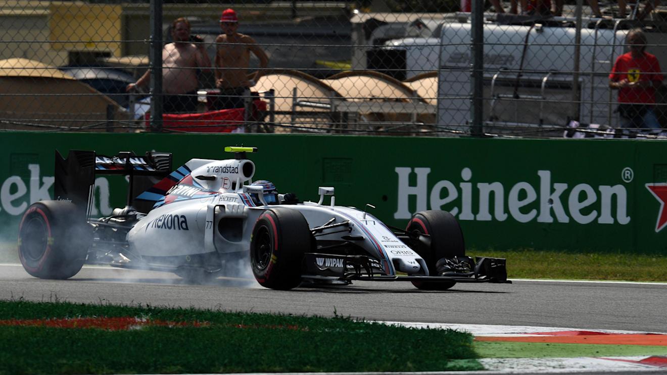 Valtteri Bottas (FIN) Williams FW38 locks up at Formula One World Championship, Rd14, Italian Grand Prix, Qualifying, Monza, Italy, Saturday 3 September 2016. © Sutton Images