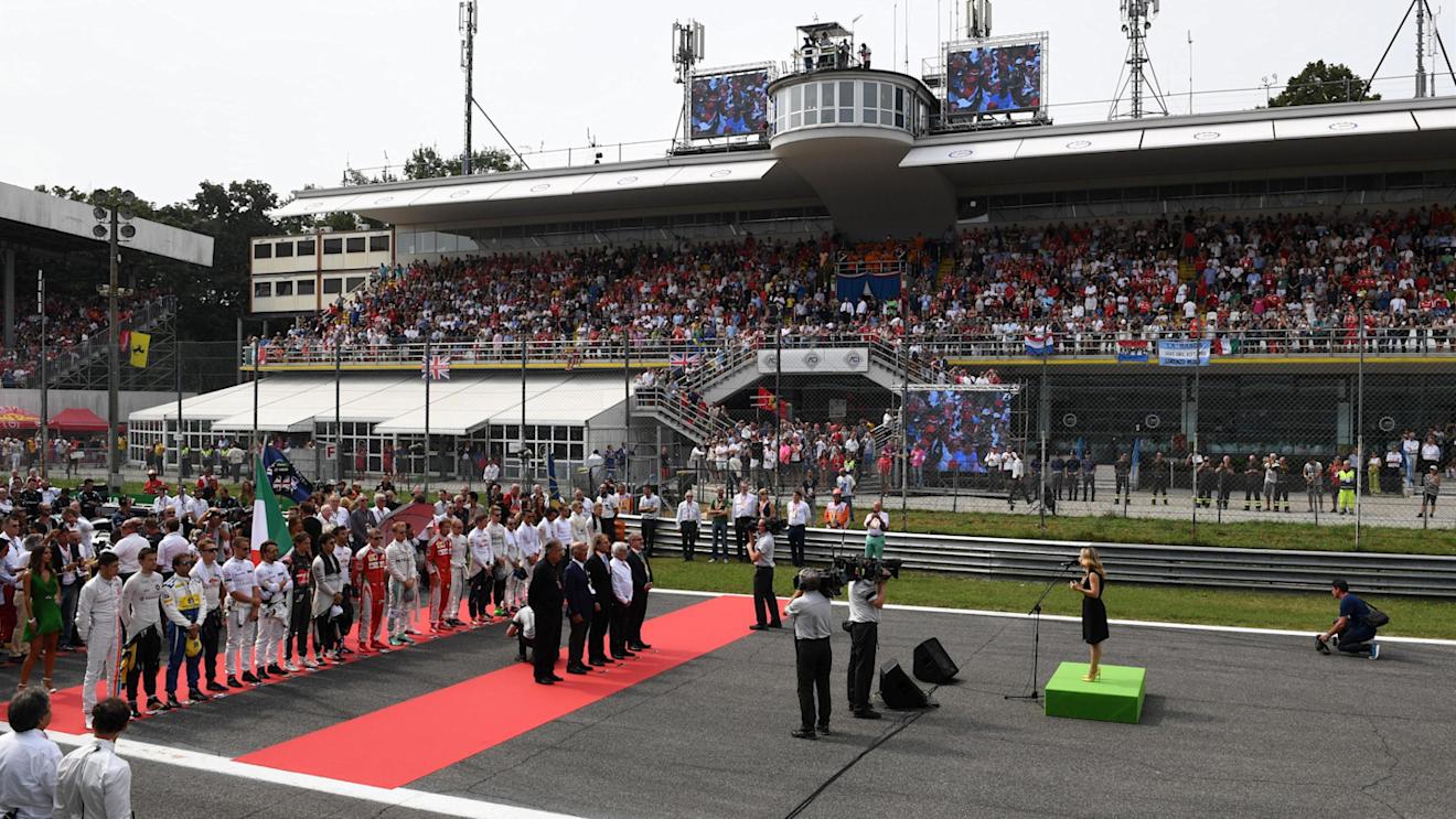 National Anthem is observed on the grid at Formula One World Championship, Rd14, Italian Grand Prix, Race, Monza, Italy, Sunday 4 September 2016. © Sutton Images