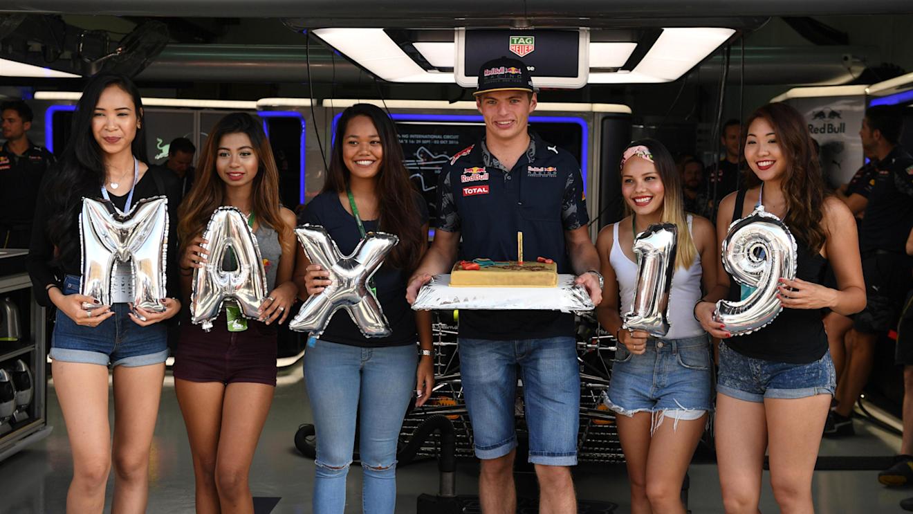 Max Verstappen (NED) Red Bull Racing celebrates his 19th Birthday with a Birthday cake at Formula One World Championship, Rd16, Malaysian Grand Prix, Practice, Sepang, Malaysia, Friday 30 September 2016. © Sutton Images