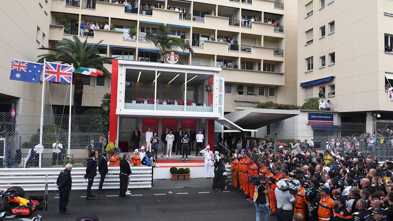 Podium celebrations at Formula One World Championship, Rd6, Monaco Grand Prix, Race, Monte-Carlo, Monaco, Sunday 29 May 2016. © Sutton Images
