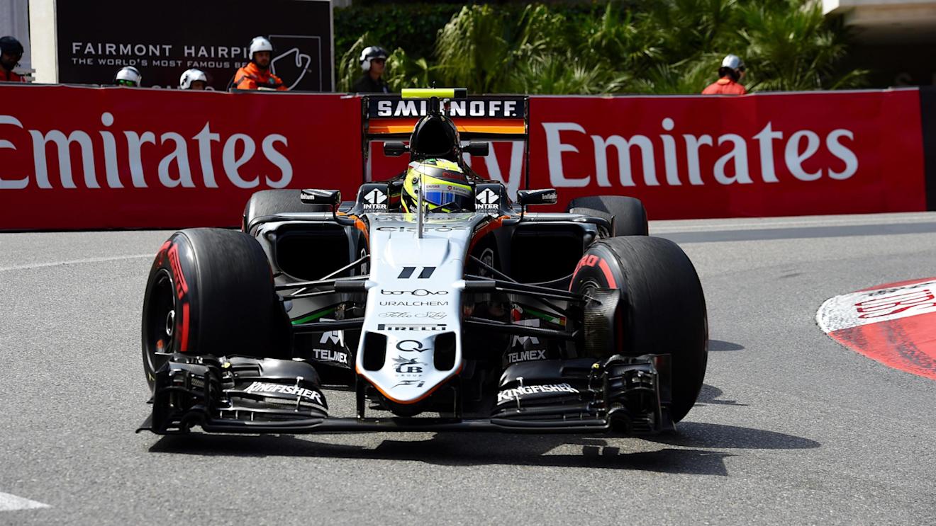 Sergio Perez (MEX) Force India VJM09 at Formula One World Championship, Rd6, Monaco Grand Prix, Practice, Monte-Carlo, Monaco, Thursday 26 May 2016. © Sutton Images
