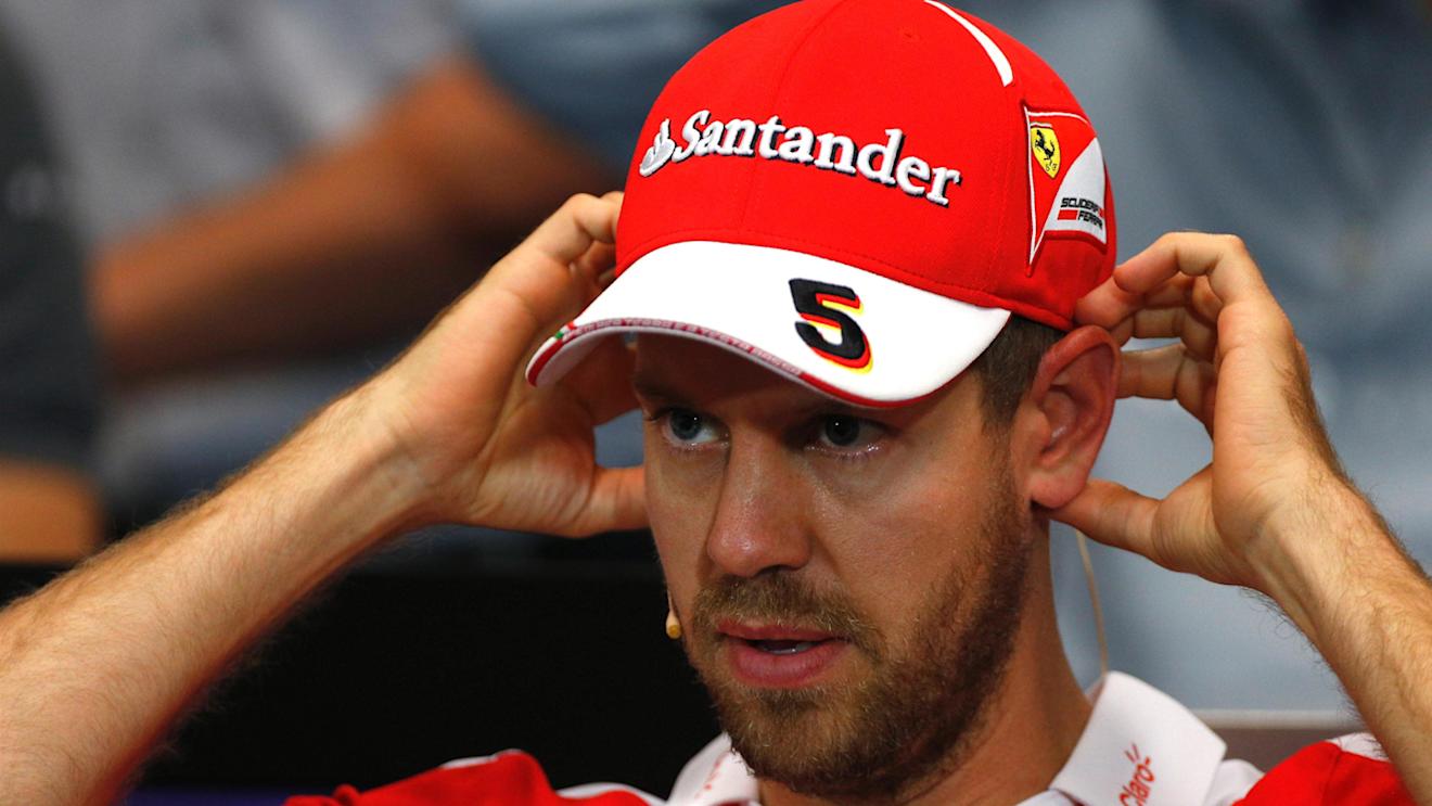 Sebastian Vettel (GER) Ferrari in the Press Conference at Formula One World Championship, Rd6, Monaco Grand Prix, Preparations, Monte-Carlo, Monaco, Wednesday 25 May 2016. © Sutton Images
