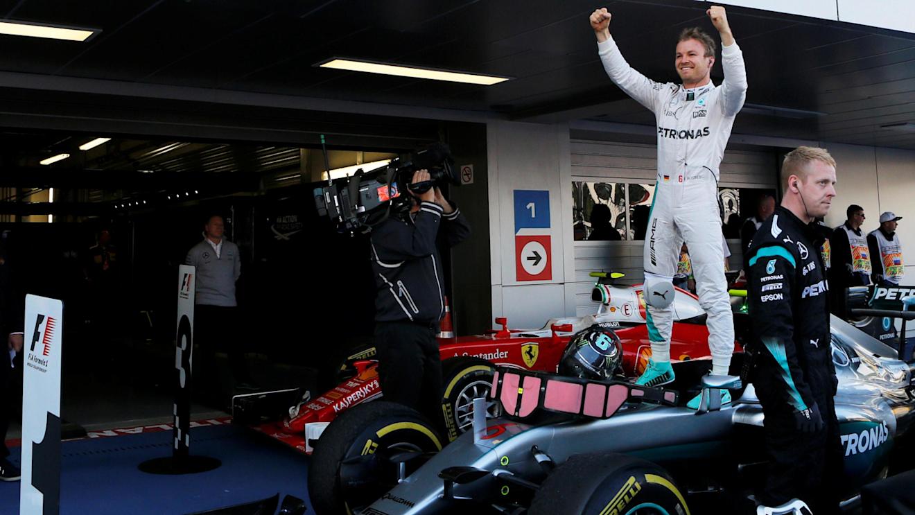 Race winner Nico Rosberg (GER) Mercedes-Benz F1 W07 Hybrid celebrates in parc ferme at Formula One World Championship, Rd4, Russian Grand Prix, Race, Sochi Autodrom, Sochi, Krasnodar Krai, Russia, Sunday 1 May 2016. © Sutton Motorsport Images