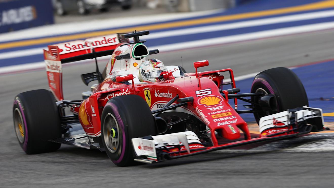 Sebastian Vettel (GER) Ferrari SF16-H at Formula One World Championship, Rd15, Singapore Grand Prix, Practice, Marina Bay Street Circuit, Singapore, Friday 16 September 2016. © Sutton Images