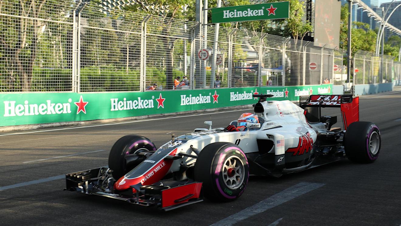 Romain Grosjean (FRA) Haas VF-16 at Formula One World Championship, Rd15, Singapore Grand Prix, Practice, Marina Bay Street Circuit, Singapore, Friday 16 September 2016. © Sutton Images