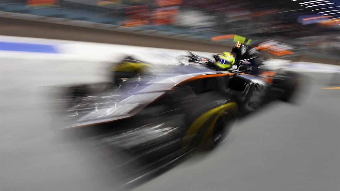 Sergio Perez (MEX) Force India VJM09 at Formula One World Championship, Rd15, Singapore Grand Prix, Practice, Marina Bay Street Circuit, Singapore, Friday 16 September 2016. © Sutton Images