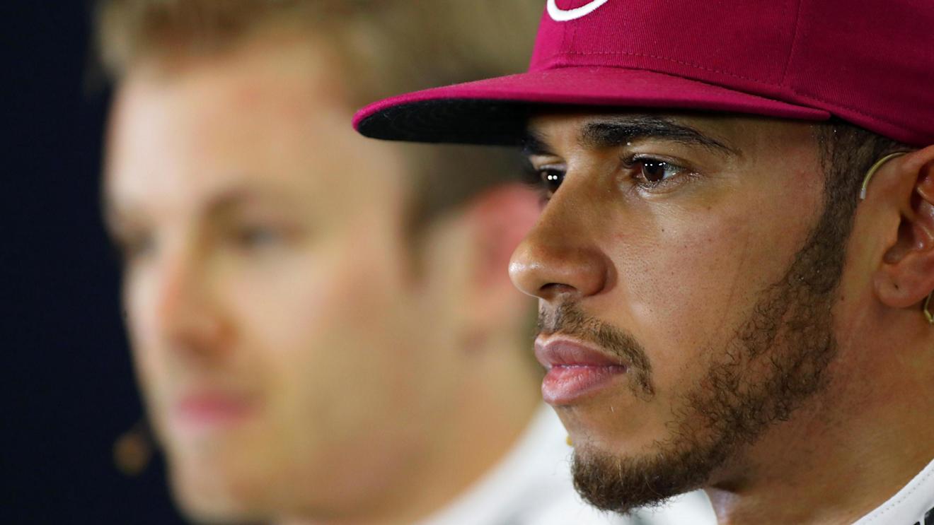Pole sitter Lewis Hamilton (GBR) Mercedes AMG F1 in the Press Conference at Formula One World Championship, Rd5, Spanish Grand Prix, Qualifying, Barcelona, Spain, Saturday 14 May 2016. © Sutton Images