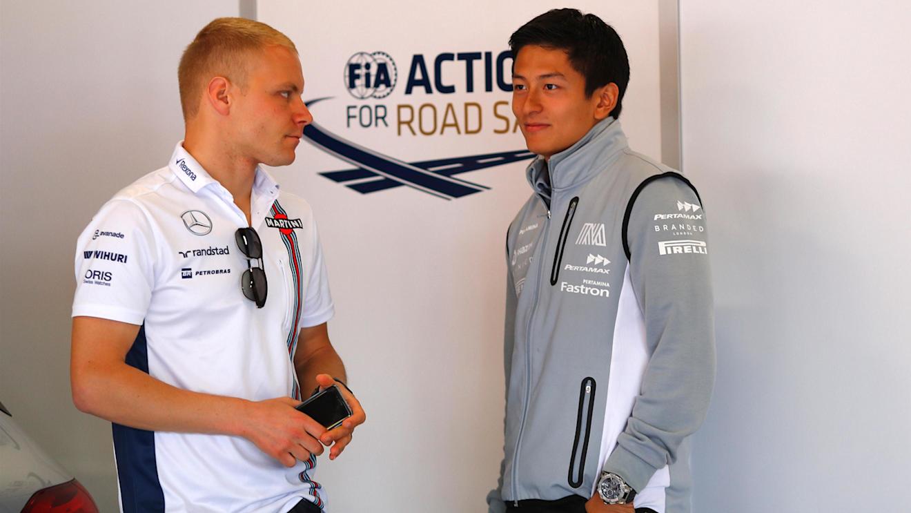 Valtteri Bottas (FIN) Williams and Rio Haryanto (IDN) Manor Racing at Formula One World Championship, Rd5, Spanish Grand Prix, Race, Barcelona, Spain, Sunday 15 May 2016. © Sutton Images