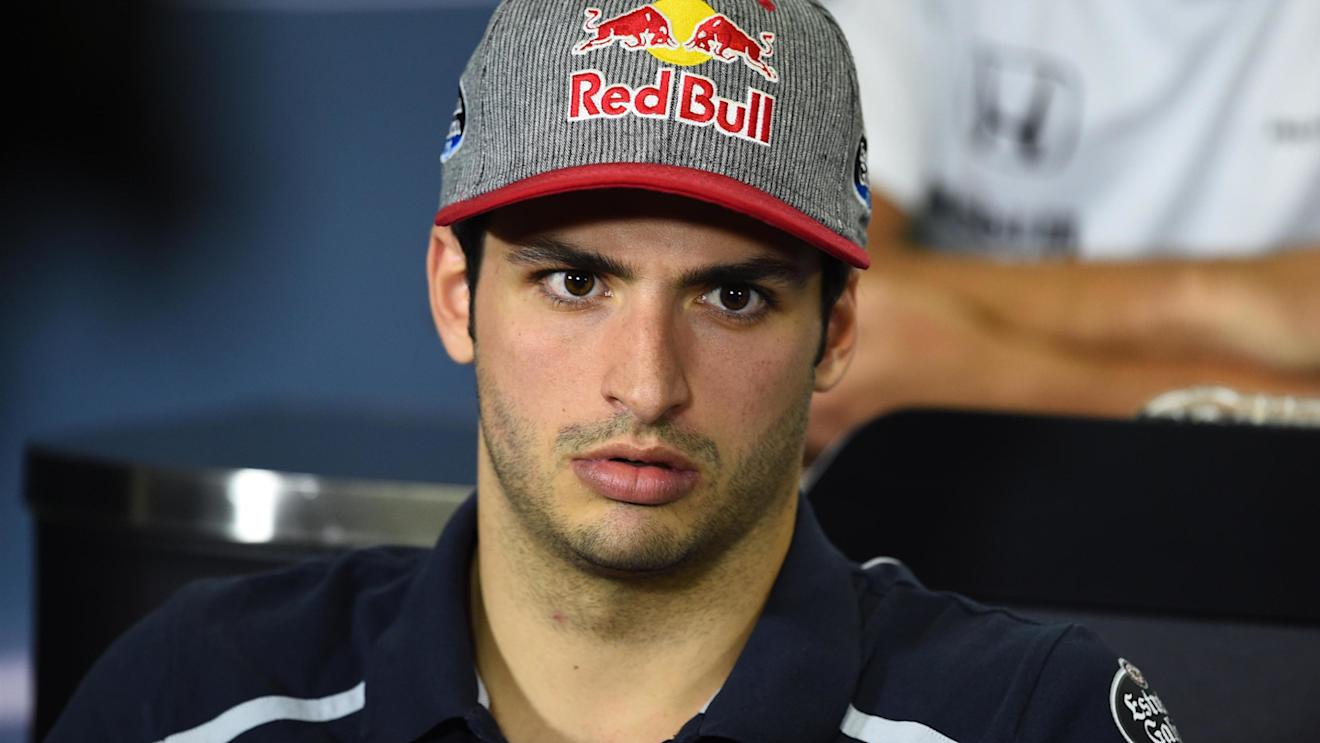 Carlos Sainz jr (ESP) Scuderia Toro Rosso in the Press Conference at Formula One World Championship, Rd5, Spanish Grand Prix, Preparations, Barcelona, Spain, Thursday 12 May 2016. © Sutton Images