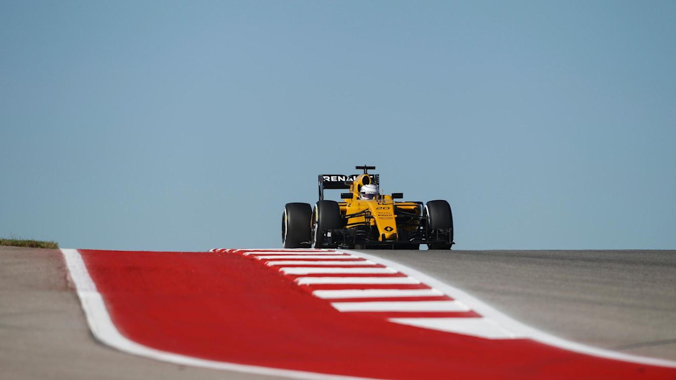 Kevin Magnussen (DEN) Renault Sport F1 Team RS16 at Formula One World Championship, Rd18, United States Grand Prix, Practice, Circuit of the Americas, Austin, Texas, USA, Friday 21 October 2016. © Sutton Images