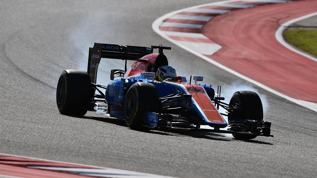 Jordan King (GBR) Manor Racing MRT05 locks up at Formula One World Championship, Rd18, United States Grand Prix, Practice, Circuit of the Americas, Austin, Texas, USA, Friday 21 October 2016. © Sutton Images