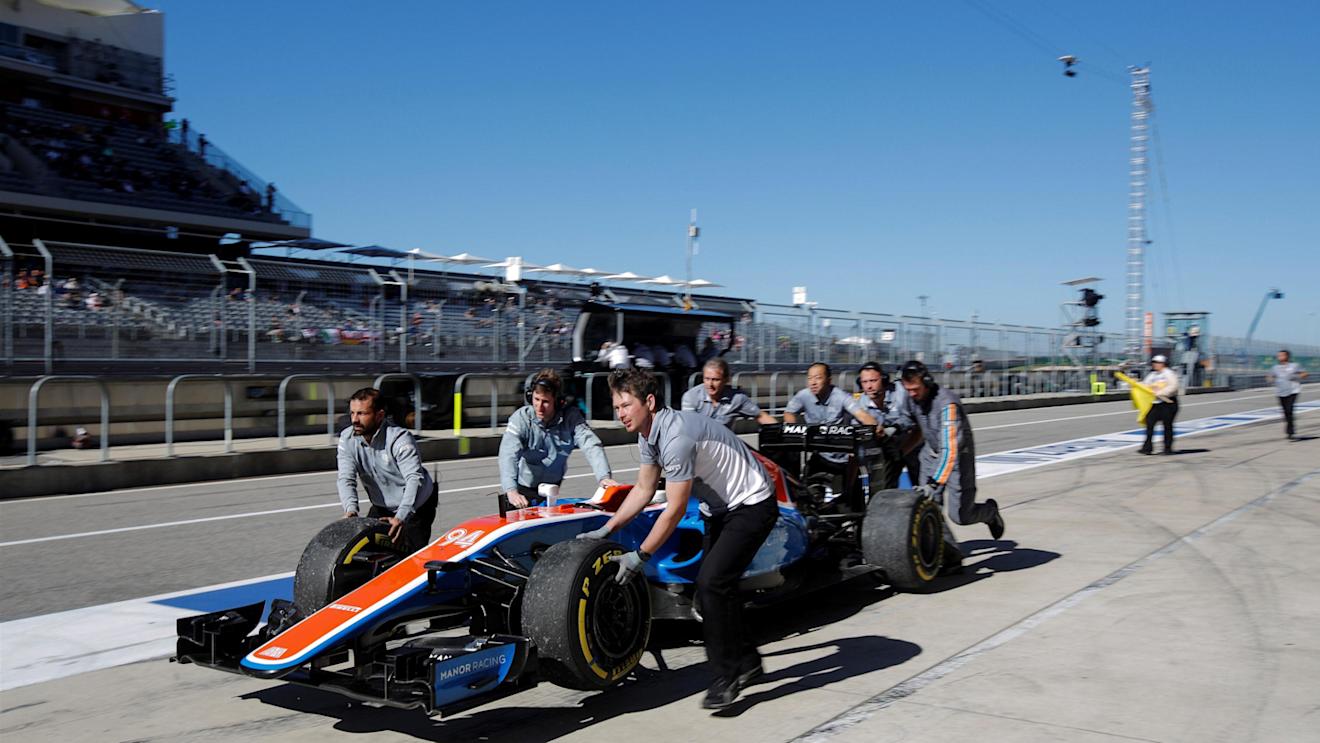 The car of Pascal Wehrlein (GER) Manor Racing MRT05 returns to the garage at Formula One World Championship, Rd18, United States Grand Prix, Qualifying, Circuit of the Americas, Austin, Texas, USA, Saturday 22 October 2016. © Sutton Images