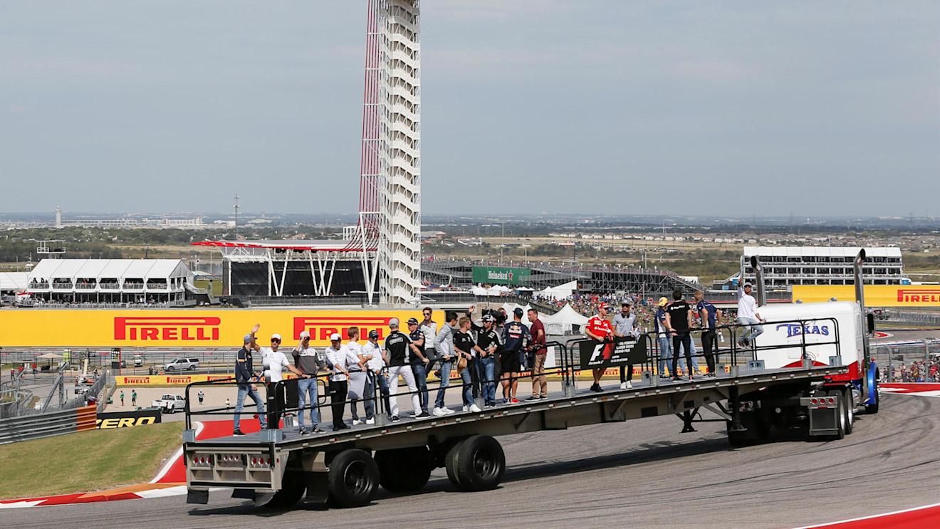 Drivers parade at Formula One World Championship, Rd18, United States Grand Prix, Race, Circuit of the Americas, Austin, Texas, USA, Sunday 23 October 2016. © Sutton Images