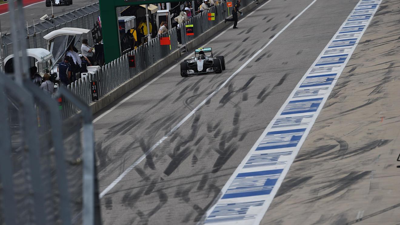 Nico Rosberg (GER) Mercedes-Benz F1 W07 Hybrid in pit lane at Formula One World Championship, Rd18, United States Grand Prix, Race, Circuit of the Americas, Austin, Texas, USA, Sunday 23 October 2016. © Sutton Images
