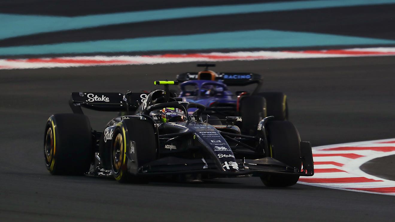 ABU DHABI, UNITED ARAB EMIRATES - NOVEMBER 26: Zhou Guanyu of China driving the (24) Alfa Romeo F1 C43 Ferrari on track during the F1 Grand Prix of Abu Dhabi at Yas Marina Circuit on November 26, 2023 in Abu Dhabi, United Arab Emirates. (Photo by Joe Portlock - Formula 1/Formula 1 via Getty Images)