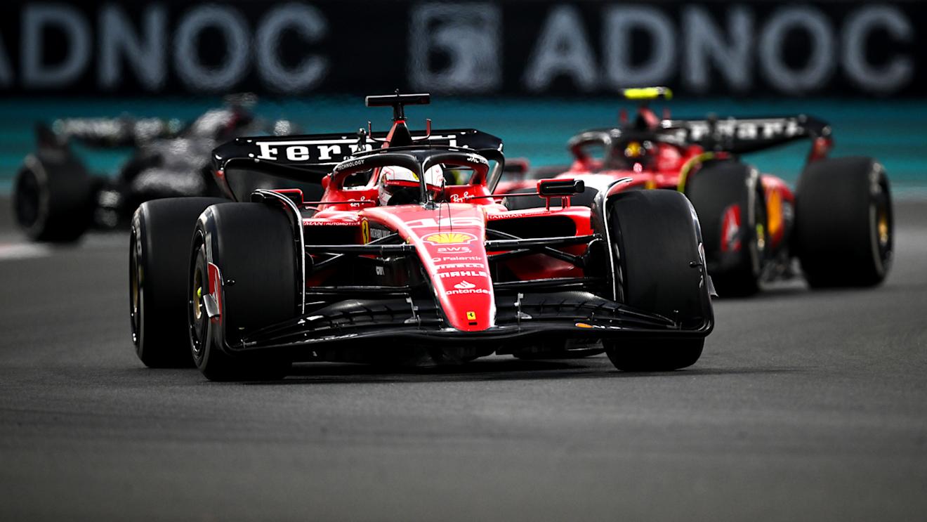 ABU DHABI, UNITED ARAB EMIRATES - NOVEMBER 26: Charles Leclerc of Monaco driving the (16) Ferrari SF-23 on track during the F1 Grand Prix of Abu Dhabi at Yas Marina Circuit on November 26, 2023 in Abu Dhabi, United Arab Emirates. (Photo by Clive Mason - Formula 1/Formula 1 via Getty Images)