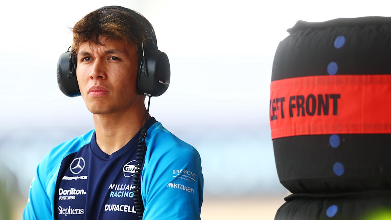 ABU DHABI, UNITED ARAB EMIRATES - NOVEMBER 24: Alexander Albon of Thailand and Williams looks on in the Pitlane during practice ahead of the F1 Grand Prix of Abu Dhabi at Yas Marina Circuit on November 24, 2023 in Abu Dhabi, United Arab Emirates. (Photo by Dan Istitene - Formula 1/Formula 1 via Getty Images)