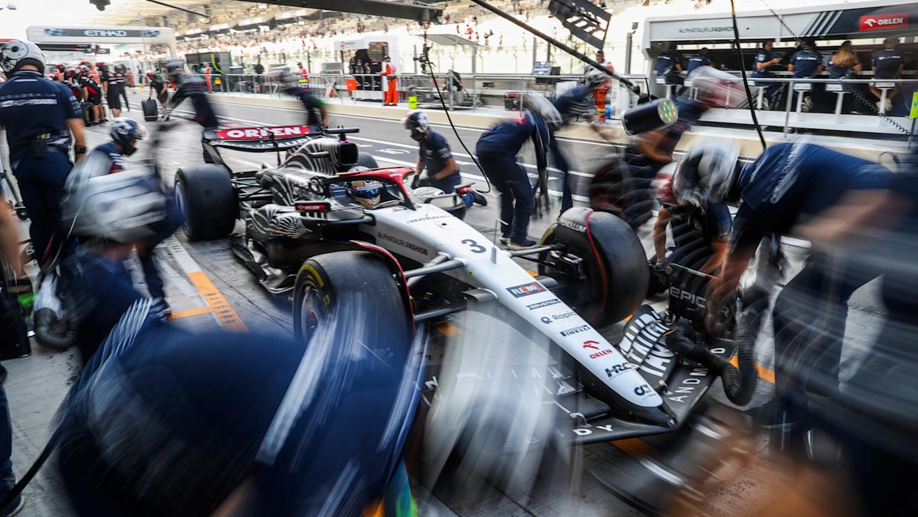 ABU DHABI, UNITED ARAB EMIRATES - NOVEMBER 24: Daniel Ricciardo of Australia and Scuderia AlphaTauri  during practice ahead of the F1 Grand Prix of Abu Dhabi at Yas Marina Circuit on November 24, 2023 in Abu Dhabi, United Arab Emirates. (Photo by Peter Fox/Getty Images)