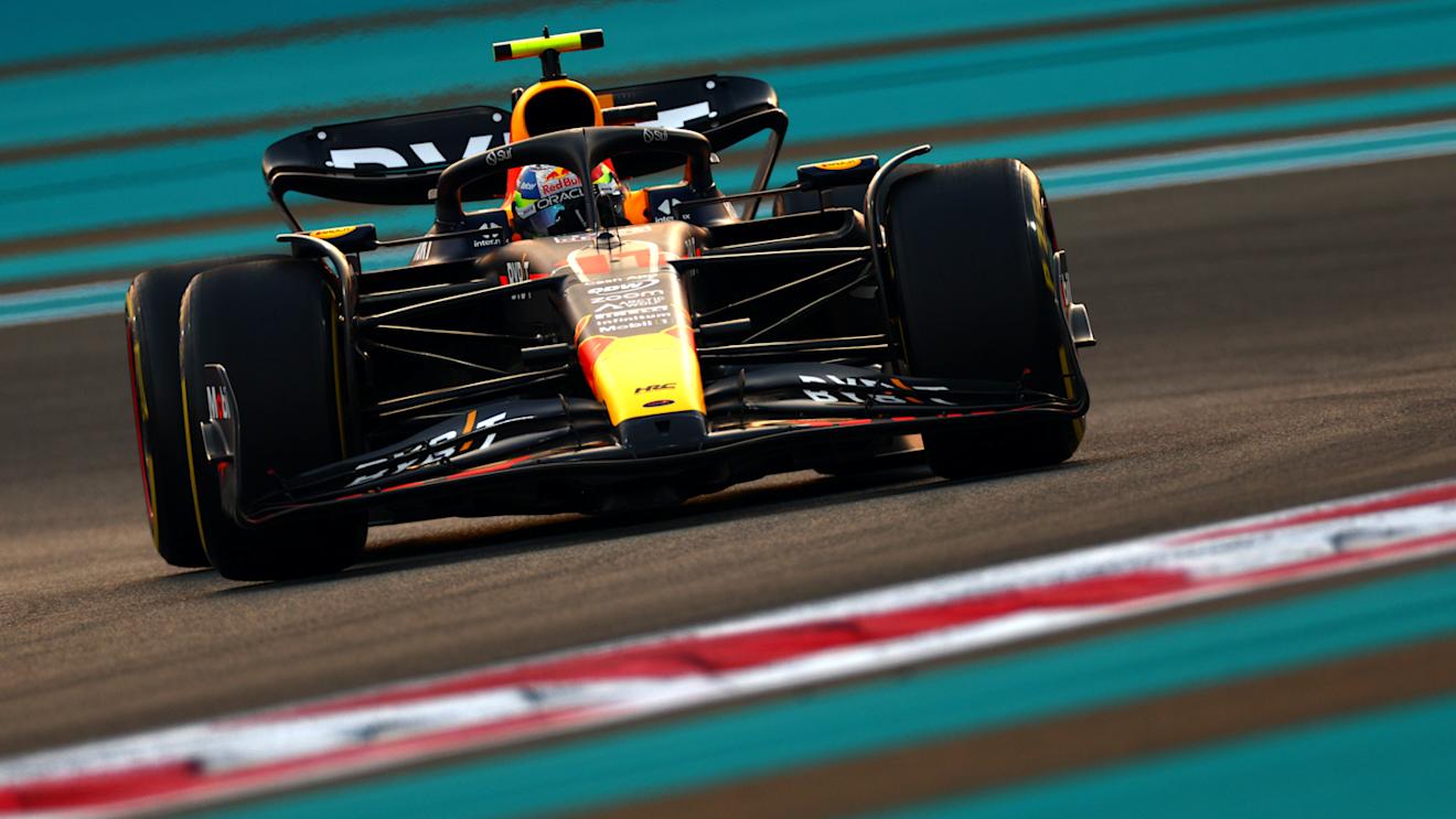 ABU DHABI, UNITED ARAB EMIRATES - NOVEMBER 24: Sergio Perez of Mexico driving the (11) Oracle Red Bull Racing RB19 on track during practice ahead of the F1 Grand Prix of Abu Dhabi at Yas Marina Circuit on November 24, 2023 in Abu Dhabi, United Arab Emirates. (Photo by Clive Rose/Getty Images)