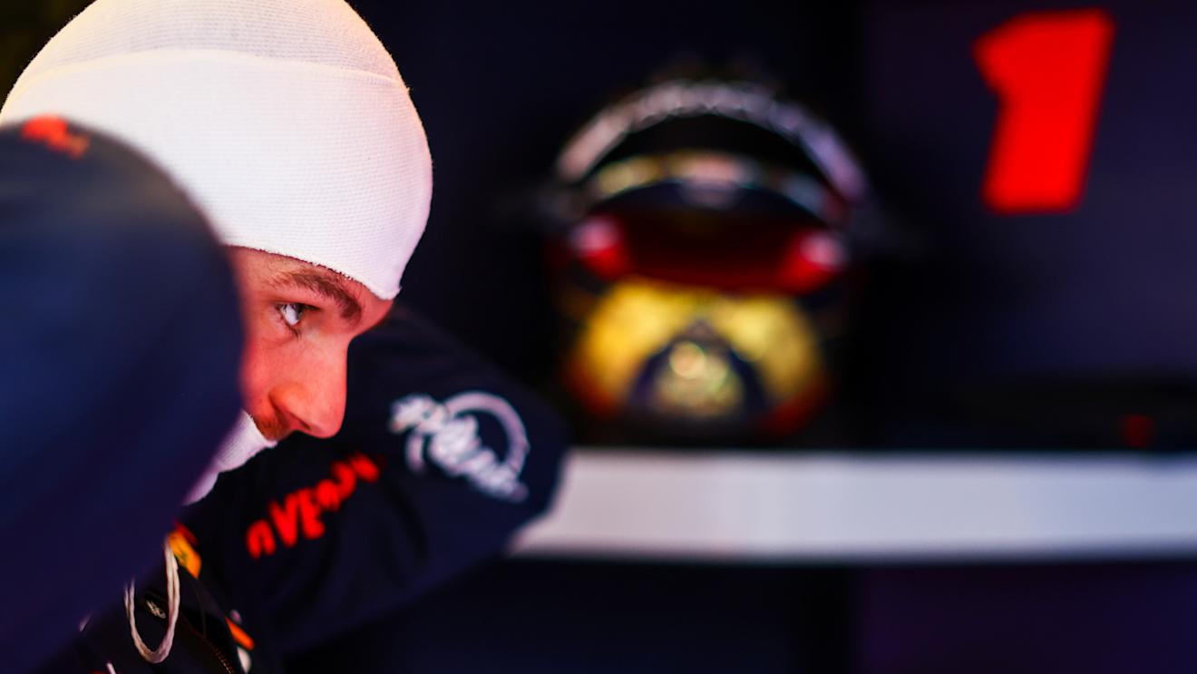 ABU DHABI, UNITED ARAB EMIRATES - NOVEMBER 24: Max Verstappen of the Netherlands and Oracle Red Bull Racing prepares to drive in the garage during practice ahead of the F1 Grand Prix of Abu Dhabi at Yas Marina Circuit on November 24, 2023 in Abu Dhabi, United Arab Emirates. (Photo by Mark Thompson/Getty Images)