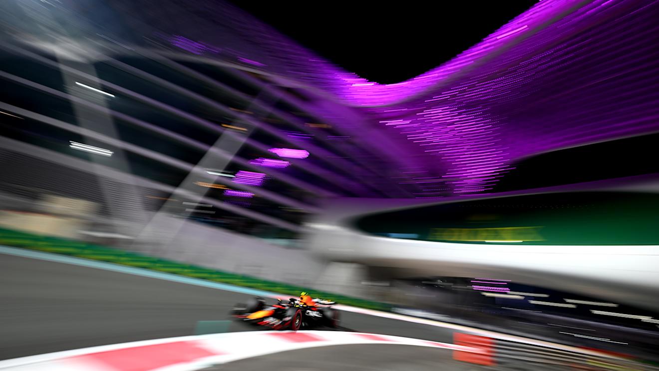 ABU DHABI, UNITED ARAB EMIRATES - NOVEMBER 25: Sergio Perez of Mexico driving the (11) Oracle Red Bull Racing RB19 on track during qualifying ahead of the F1 Grand Prix of Abu Dhabi at Yas Marina Circuit on November 25, 2023 in Abu Dhabi, United Arab Emirates. (Photo by Clive Mason - Formula 1/Formula 1 via Getty Images)