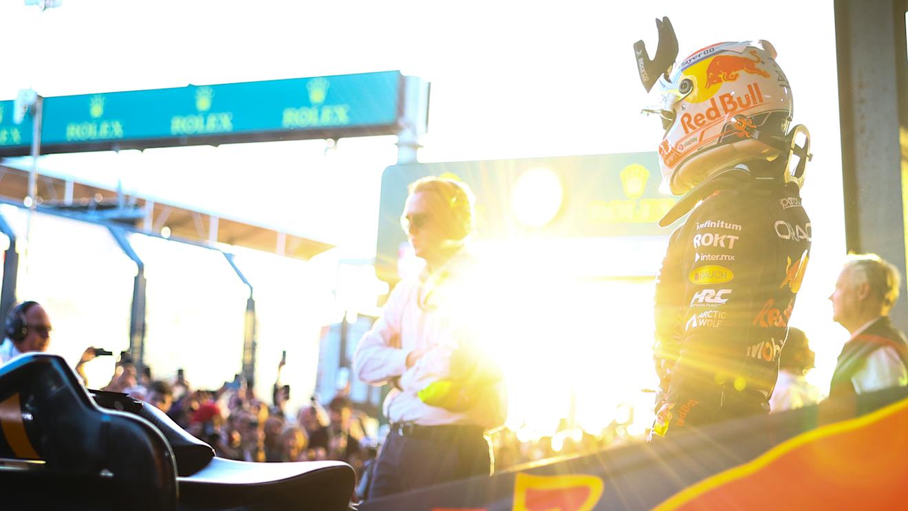 MELBOURNE, AUSTRALIA - APRIL 02: Race winner Max Verstappen of the Netherlands and Oracle Red Bull Racing celebrates in parc ferme during the F1 Grand Prix of Australia at Albert Park Grand Prix Circuit on April 02, 2023 in Melbourne, Australia. (Photo by Mark Thompson/Getty Images)