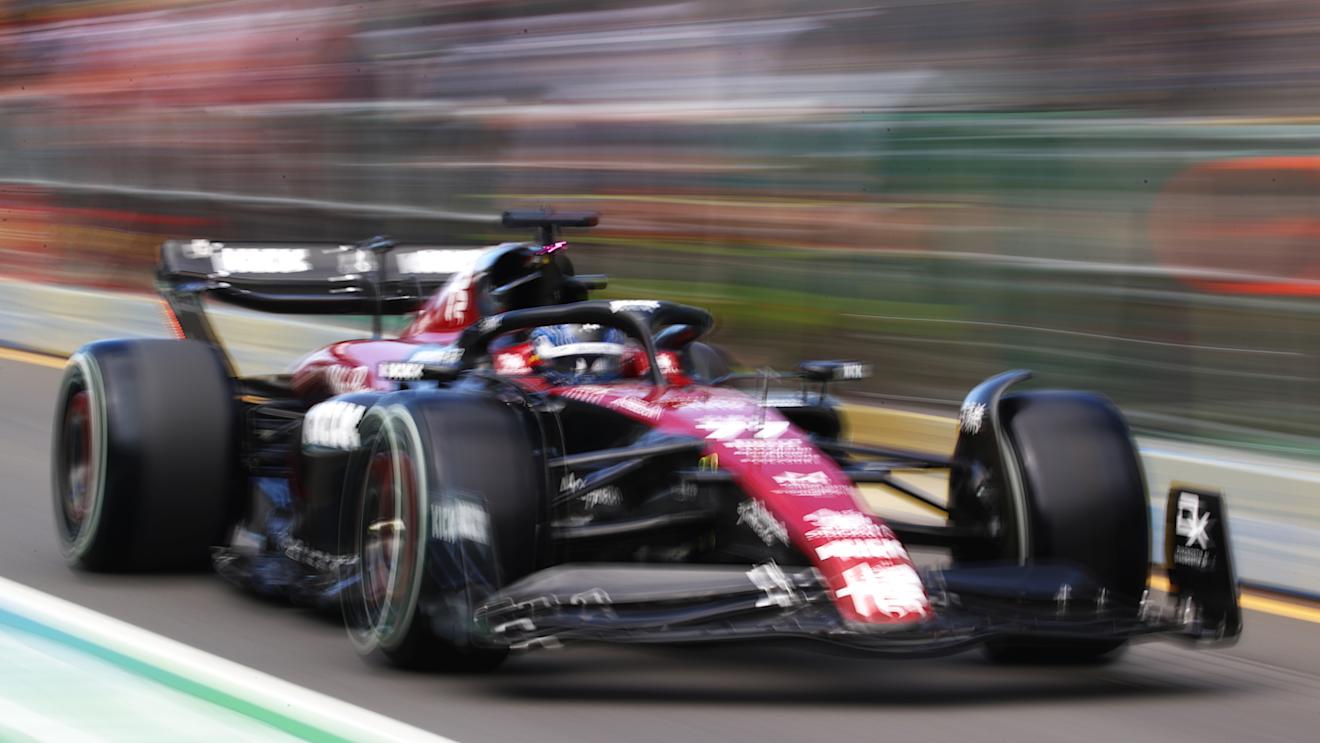 MELBOURNE, AUSTRALIA - MARCH 31: Valtteri Bottas of Finland driving the (77) Alfa Romeo F1 C43 Ferrari in the Pitlane during practice ahead of the F1 Grand Prix of Australia at Albert Park Grand Prix Circuit on March 31, 2023 in Melbourne, Australia. (Photo by Robert Cianflone/Getty Images)