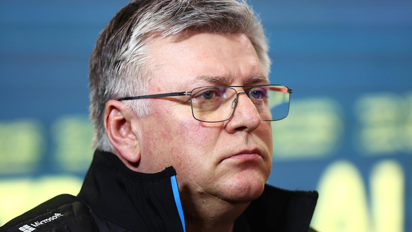 MELBOURNE, AUSTRALIA - MARCH 31: Otmar Szafnauer, Team Principal of Alpine F1 looks on in the Team Principals Press Conference during practice ahead of the F1 Grand Prix of Australia at Albert Park Grand Prix Circuit on March 31, 2023 in Melbourne, Australia. (Photo by Dan Istitene/Getty Images)