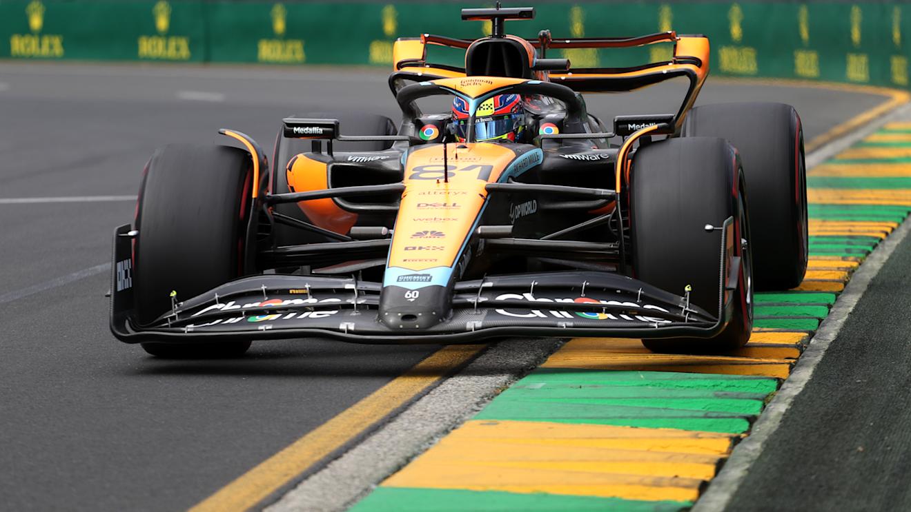MELBOURNE, AUSTRALIA - APRIL 01: Oscar Piastri of Australia driving the (81) McLaren MCL60 Mercedes on track during final practice ahead of the F1 Grand Prix of Australia at Albert Park Grand Prix Circuit on April 01, 2023 in Melbourne, Australia. (Photo by Peter Fox/Getty Images)