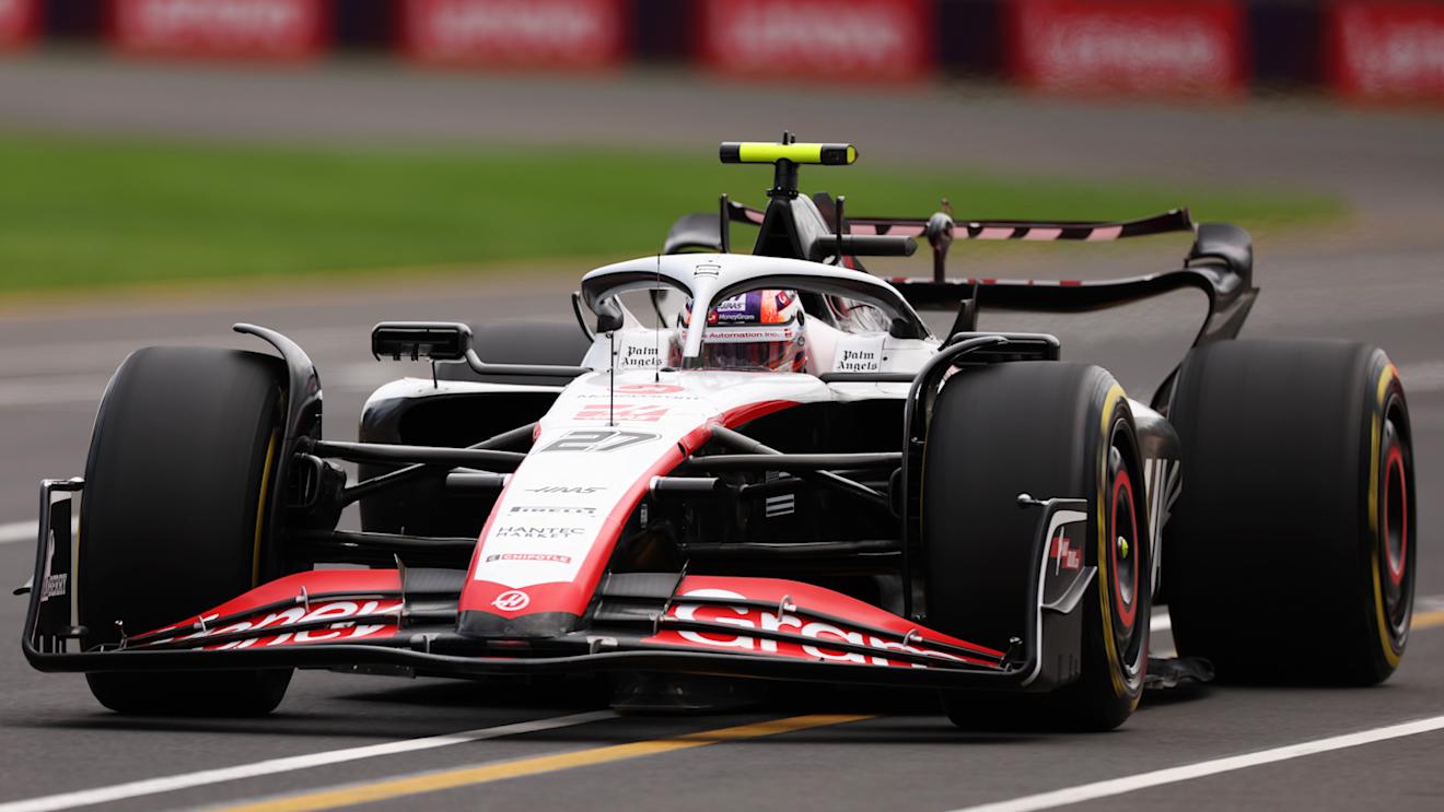 MELBOURNE, AUSTRALIA - APRIL 01: Nico Hulkenberg of Germany driving the (27) Haas F1 VF-23 Ferrari on track during final practice ahead of the F1 Grand Prix of Australia at Albert Park Grand Prix Circuit on April 01, 2023 in Melbourne, Australia. (Photo by Robert Cianflone/Getty Images)