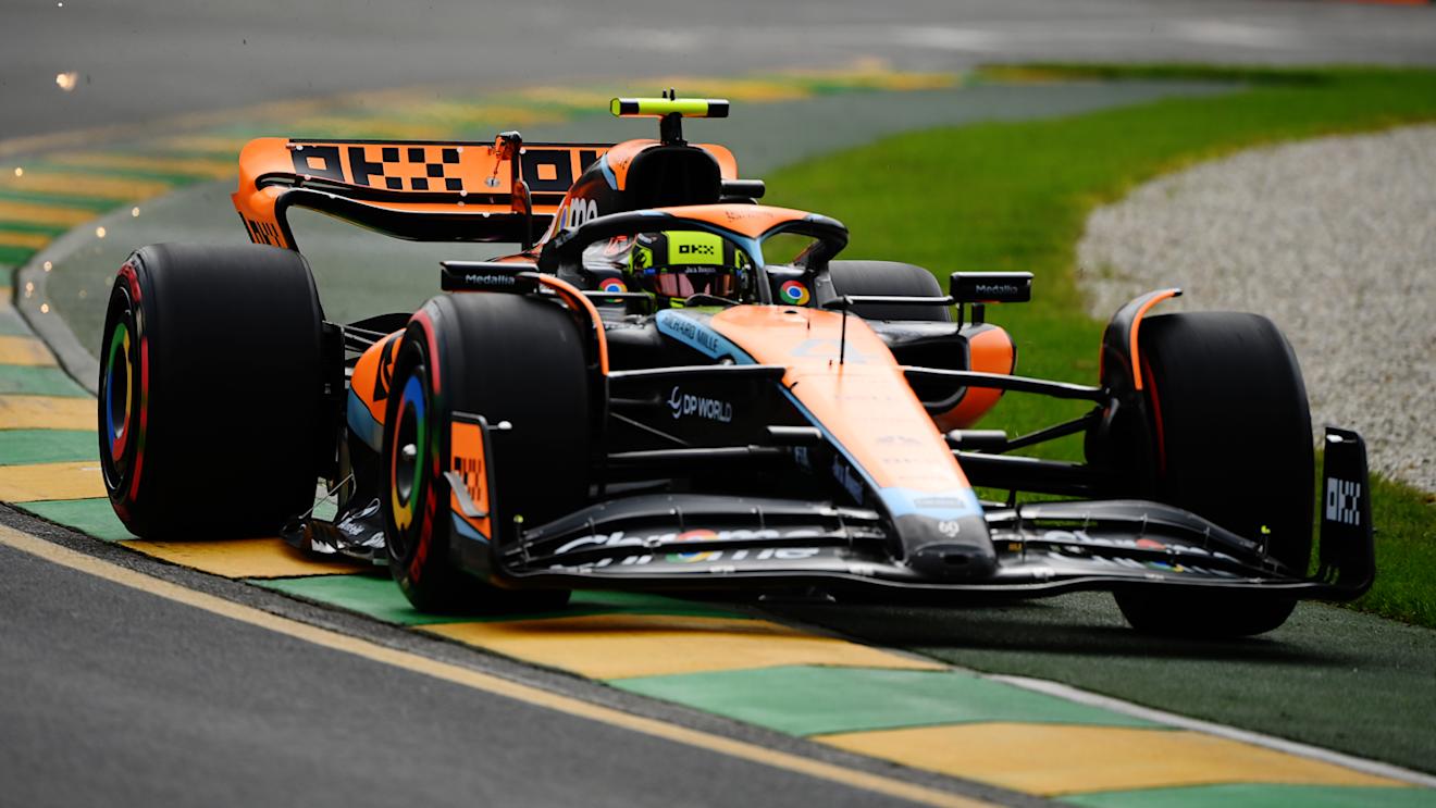 MELBOURNE, AUSTRALIA - APRIL 01: Lando Norris of Great Britain driving the (4) McLaren MCL60 Mercedes on track during qualifying ahead of the F1 Grand Prix of Australia at Albert Park Grand Prix Circuit on April 01, 2023 in Melbourne, Australia. (Photo by Quinn Rooney/Getty Images)