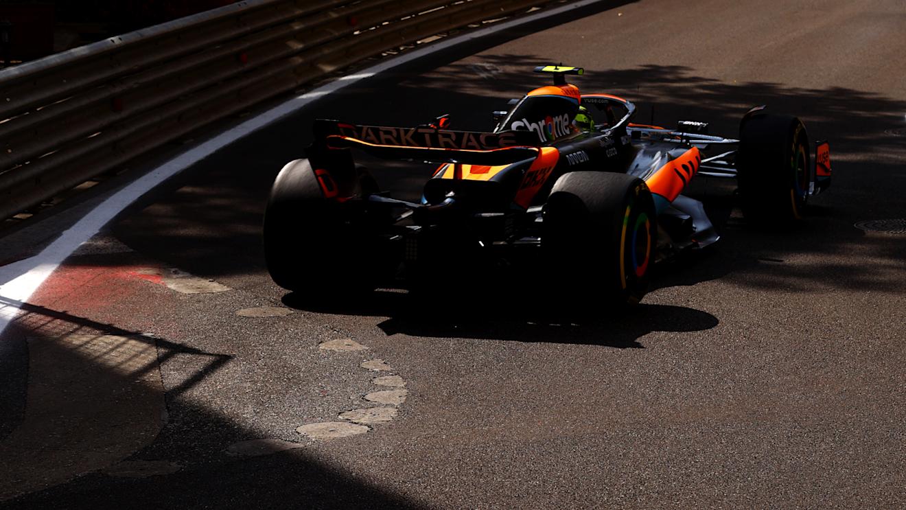 BAKU, AZERBAIJAN - APRIL 30: Lando Norris of Great Britain driving the (4) McLaren MCL60 Mercedes on track during the F1 Grand Prix of Azerbaijan at Baku City Circuit on April 30, 2023 in Baku, Azerbaijan. (Photo by Alex Pantling/Getty Images)