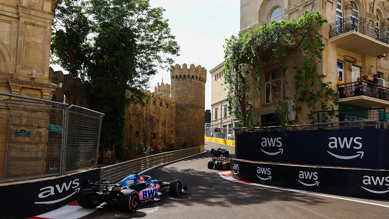 BAKU, AZERBAIJAN - APRIL 30: Esteban Ocon of France driving the (31) Alpine F1 A523 Renault on track during the F1 Grand Prix of Azerbaijan at Baku City Circuit on April 30, 2023 in Baku, Azerbaijan. (Photo by Alex Pantling/Getty Images)