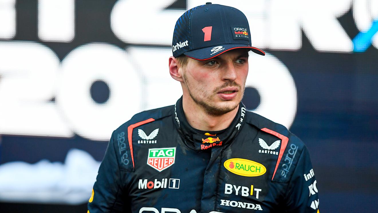 BAKU, AZERBAIJAN - APRIL 30: Second placed Max Verstappen of the Netherlands and Oracle Red Bull Racing looks on in parc ferme during the F1 Grand Prix of Azerbaijan at Baku City Circuit on April 30, 2023 in Baku, Azerbaijan. (Photo by Rudy Carezzevoli/Getty Images)