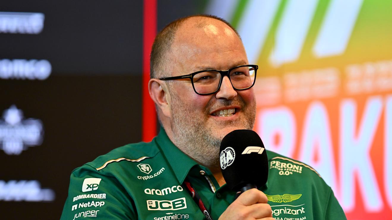 BAKU, AZERBAIJAN - APRIL 28: Tom McCullough, Performance Director at Aston Martin F1 attends the Team Principals Press Conference during practice ahead of the F1 Grand Prix of Azerbaijan at Baku City Circuit on April 28, 2023 in Baku, Azerbaijan. (Photo by Dan Mullan/Getty Images)