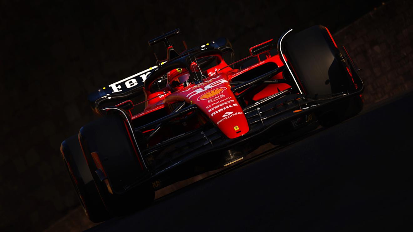 BAKU, AZERBAIJAN - APRIL 28: Charles Leclerc of Monaco driving the (16) Ferrari SF-23 on track during qualifying ahead of the F1 Grand Prix of Azerbaijan at Baku City Circuit on April 28, 2023 in Baku, Azerbaijan. (Photo by Alex Pantling/Getty Images)