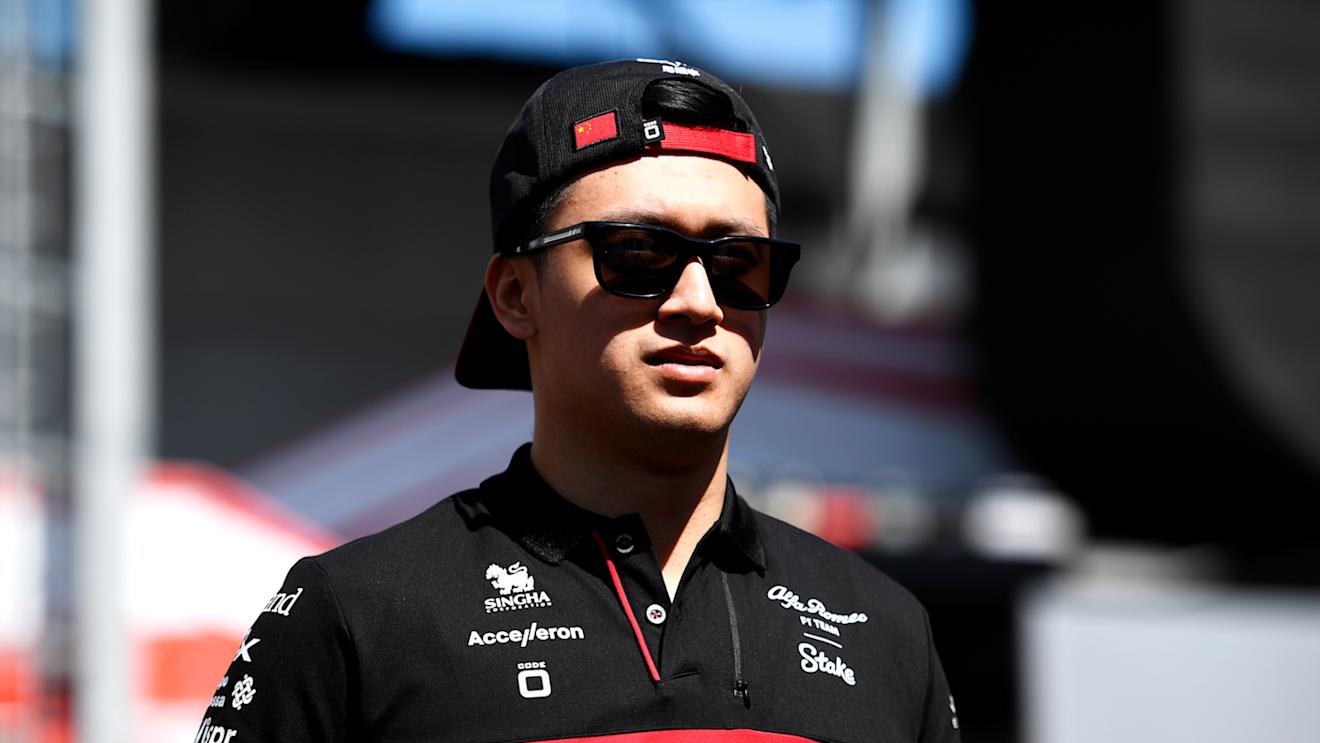 BAKU, AZERBAIJAN - APRIL 27: Zhou Guanyu of China and Alfa Romeo F1 looks on in the Paddock during previews ahead of the F1 Grand Prix of Azerbaijan at Baku City Circuit on April 27, 2023 in Baku, Azerbaijan. (Photo by Rudy Carezzevoli/Getty Images)