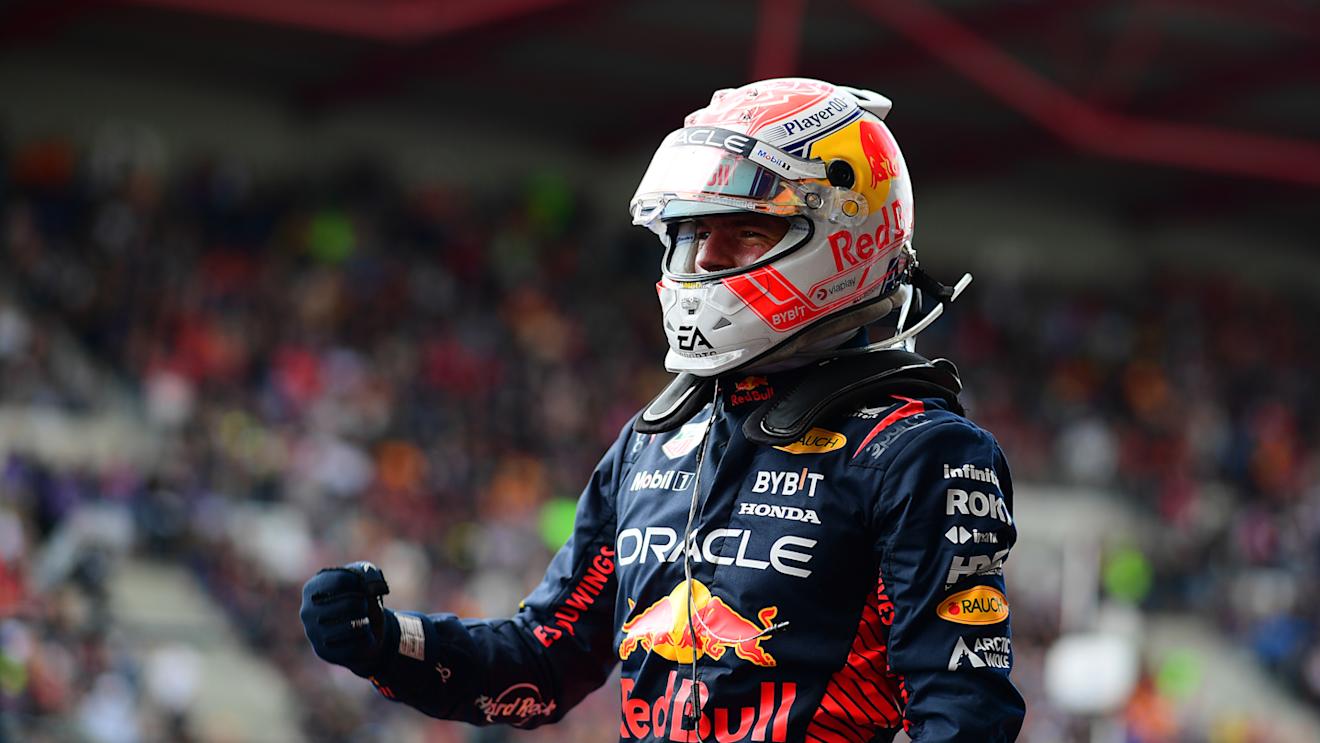 SPA, BELGIUM - JULY 30: Race winner Max Verstappen of the Netherlands and Oracle Red Bull Racing celebrates in parc ferme during the F1 Grand Prix of Belgium at Circuit de Spa-Francorchamps on July 30, 2023 in Spa, Belgium. (Photo by Mario Renzi - Formula 1/Formula 1 via Getty Images)