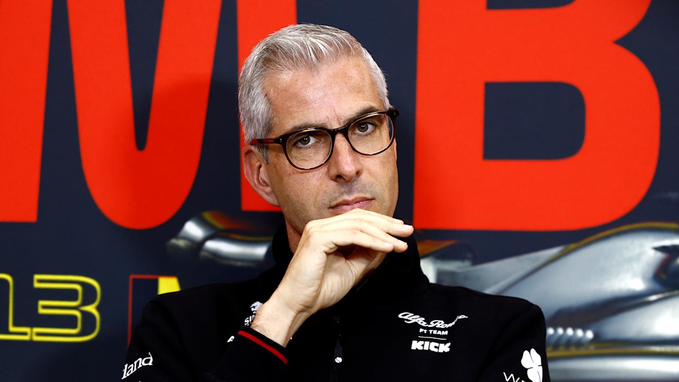 SPA, BELGIUM - JULY 28: Alessandro Alunni Bravi, Team Representative of Alfa Romeo F1 attends the Team Principals Press Conference after practice ahead of the F1 Grand Prix of Belgium at Circuit de Spa-Francorchamps on July 28, 2023 in Spa, Belgium. (Photo by Francois Nel/Getty Images)